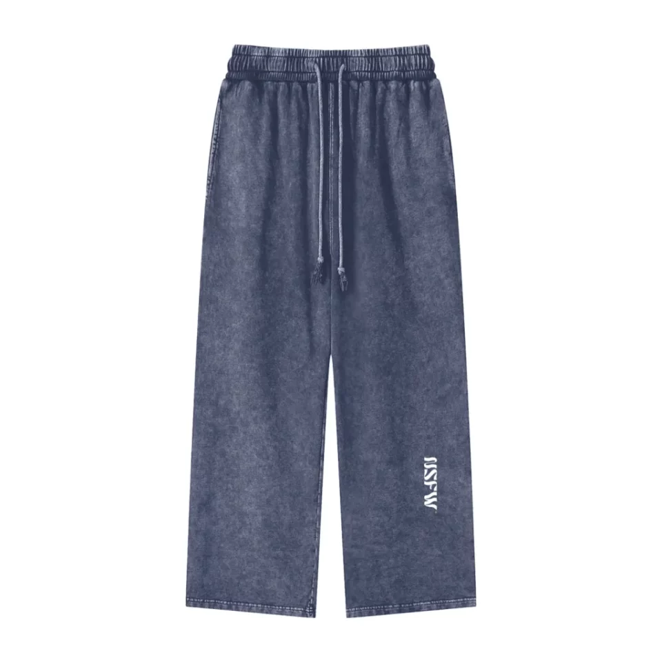 Acid Wash Straight Leg Pants