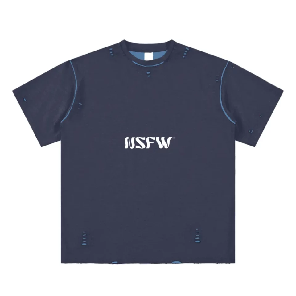 Hand-frayed Reversible T-shirt