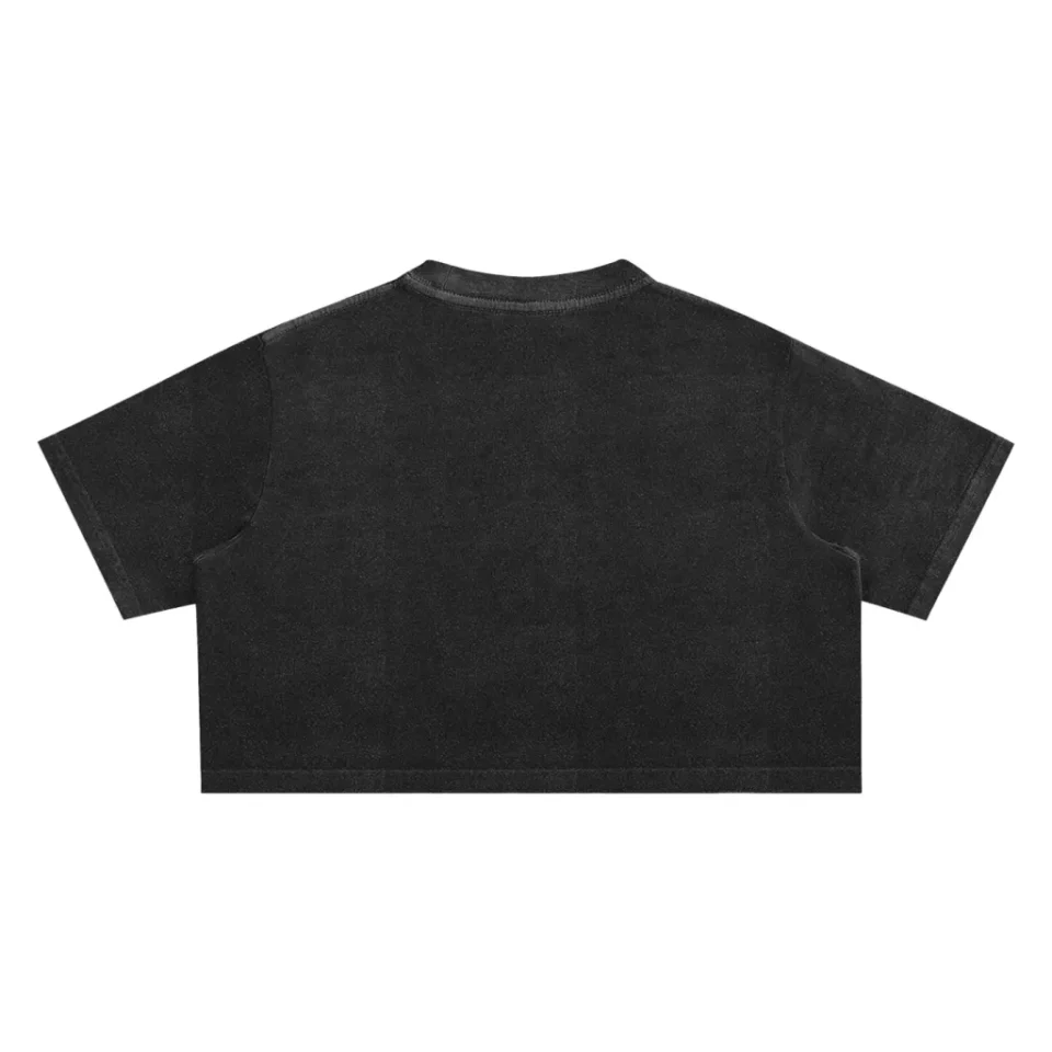 NSFW Online Shop and Clothing Unisex Loose Snow Washed Crop Top NSFW Apparel Clothing Store